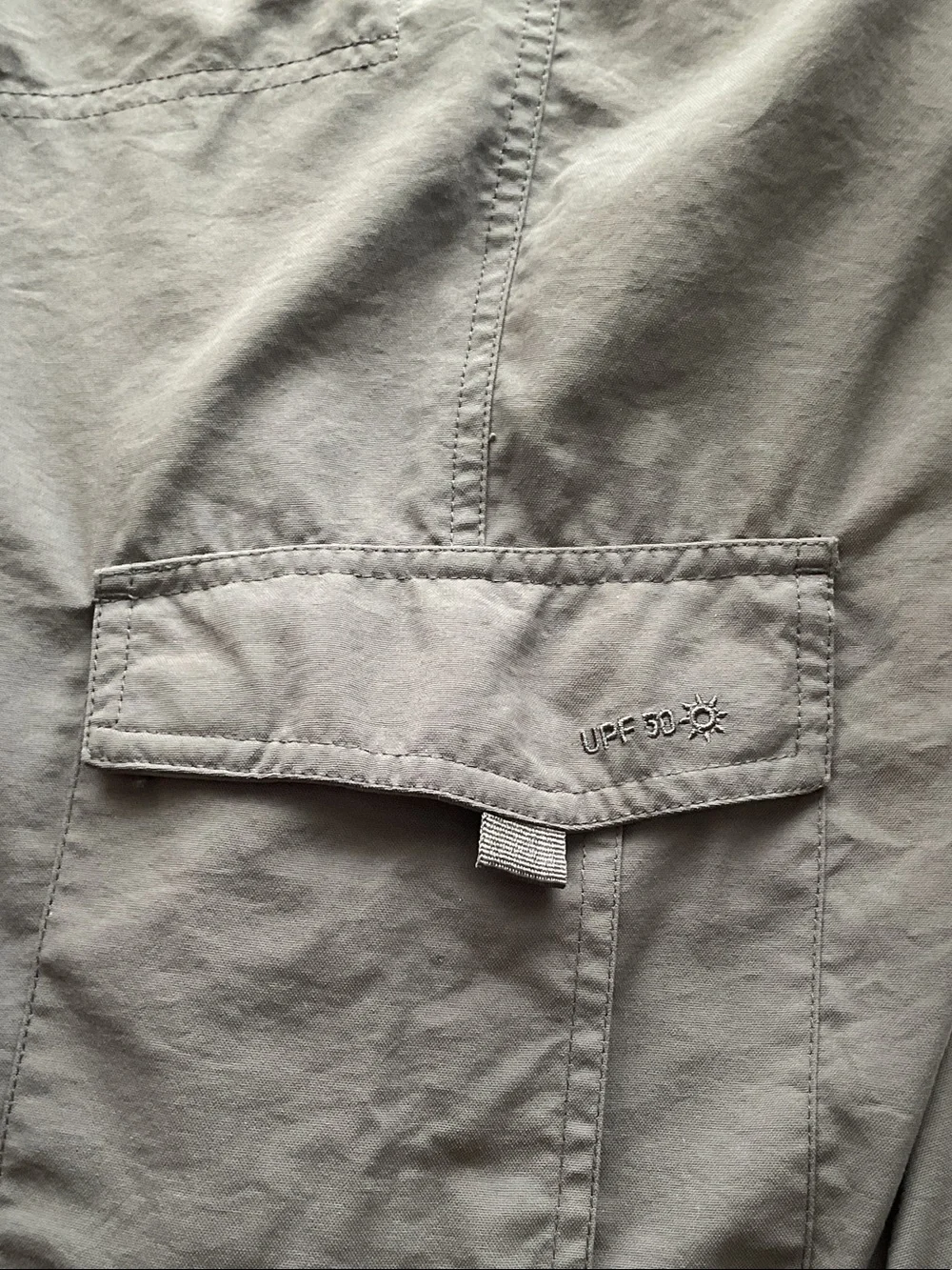 Men's Dark Gray Cargo Pants with Elastic Waist UPF 50 Adjustable Length